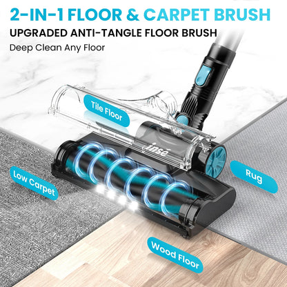Cordless Vacuum Cleaners, 6-In-1 Lightweight Stick Vacuum for Hardwood Floor Carpet Pet Hair, V770