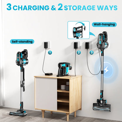 Cordless Vacuum Cleaners, 6-In-1 Lightweight Stick Vacuum for Hardwood Floor Carpet Pet Hair, V770