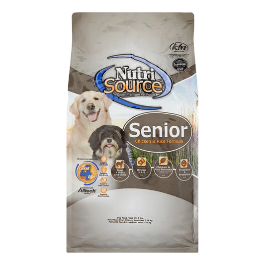 Grain Free Senior Recipe Dry Dog Food, 5Lb