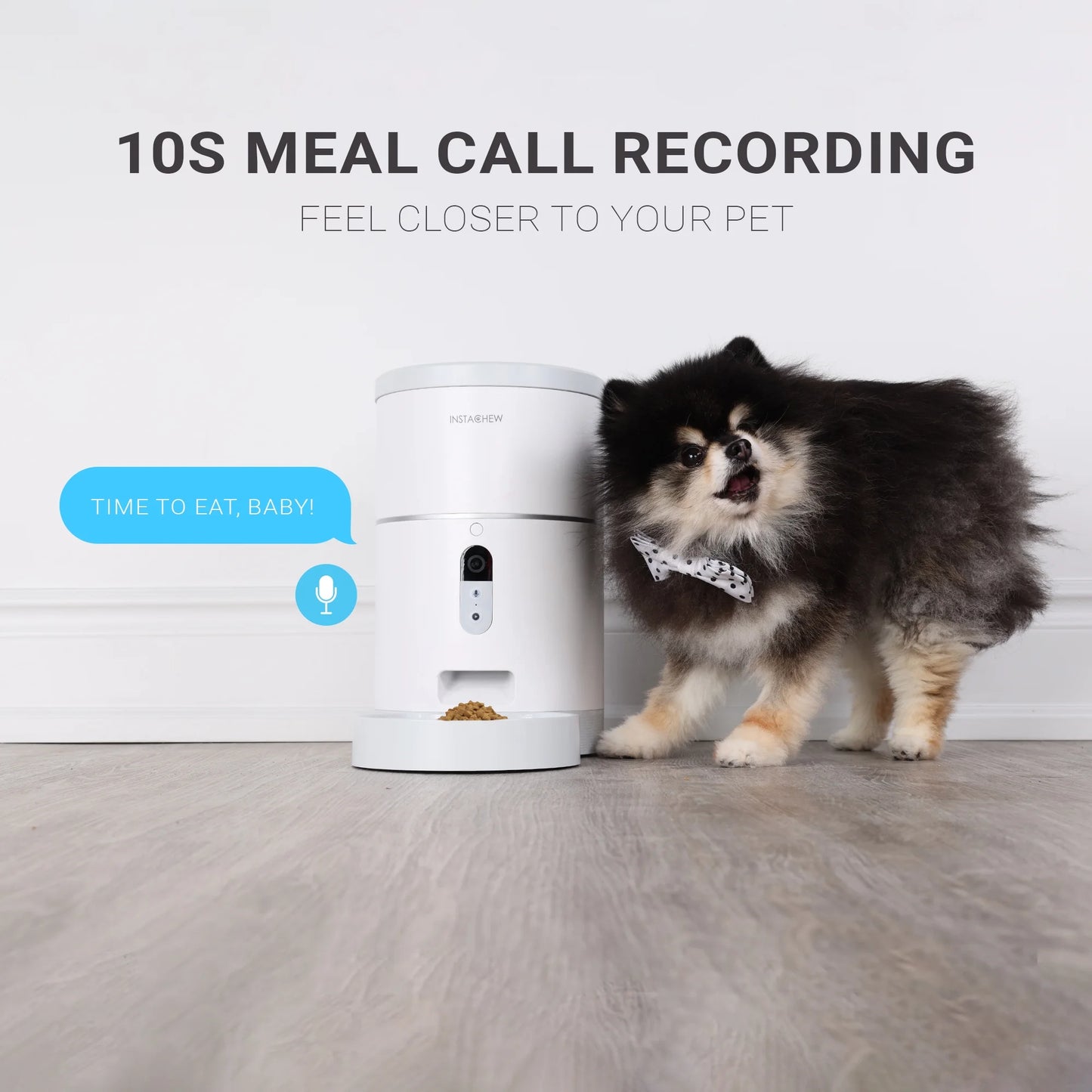 Purechew Automatic Pet Feeder with HD Camera, Smart Food Dispenser for Cats and Dogs, Portion Control, Programmable Treat Dispenser with Video Recording