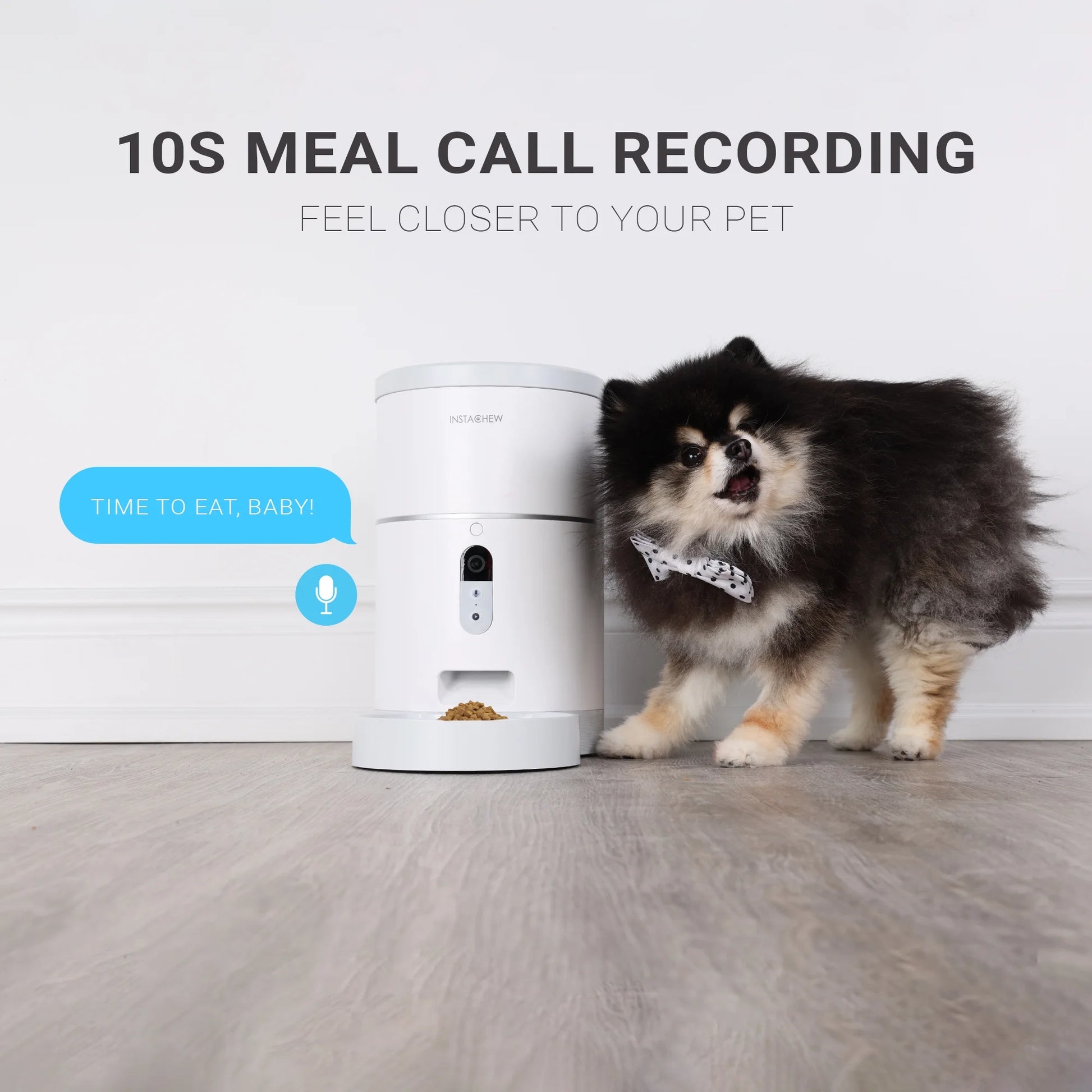 Purechew Automatic Pet Feeder with HD Camera, Smart Food Dispenser for Cats and Dogs, Portion Control, Programmable Treat Dispenser with Video Recording