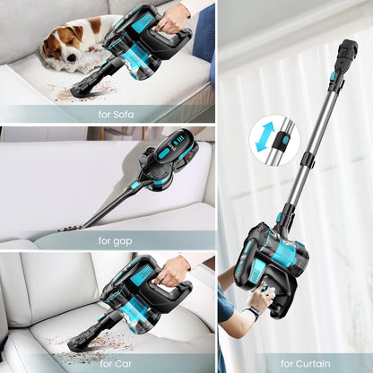 Cordless Vacuum Cleaners, 6-In-1 Lightweight Stick Vacuum for Hardwood Floor Carpet Pet Hair, V770